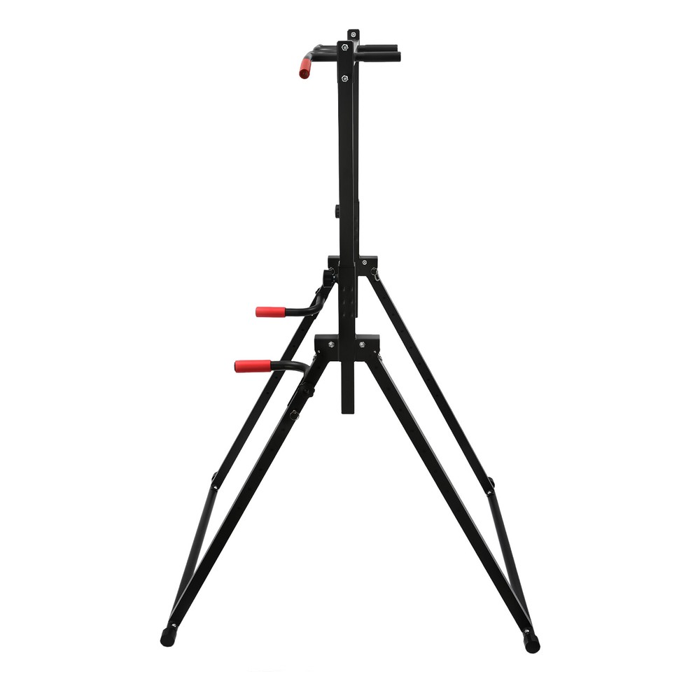 Adjustable Power Tower Dip Station Pull Up Bar, Multifunction Triangular Struct