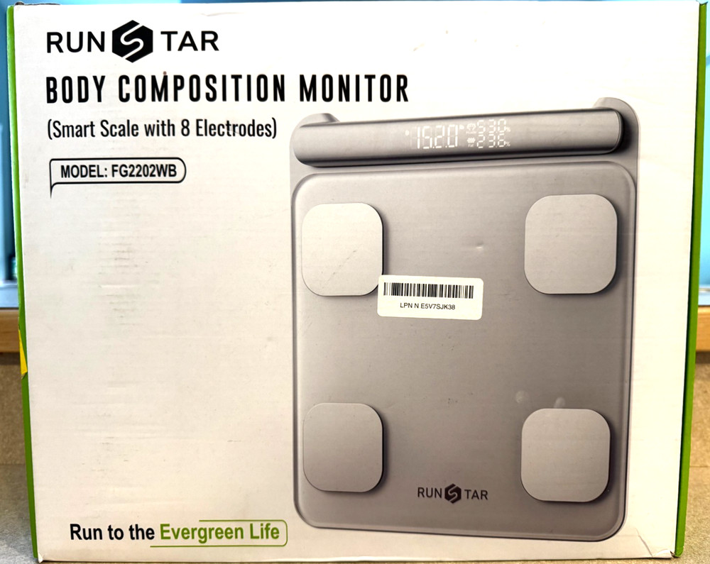 New! RunStar Advanced Body Comp Smart Scale, Full Body Scan 28 Components