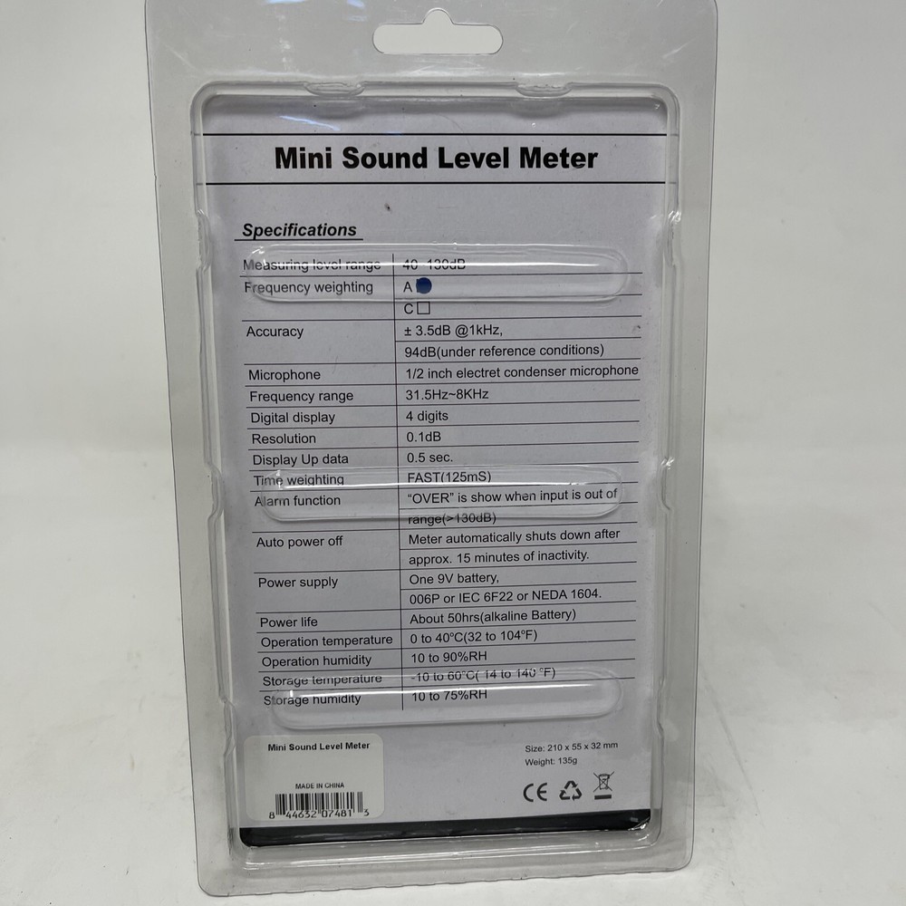 Mini Sound Level Meter Digital Noise Measure dB High Performance