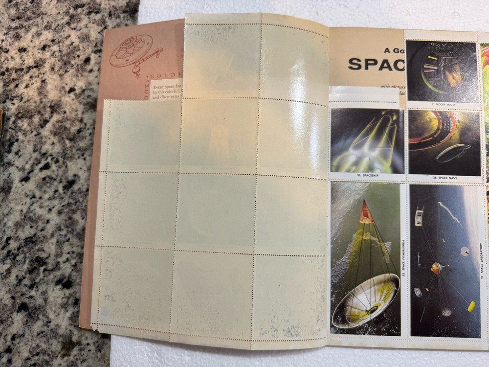 Vintage 1959 Space Travel Sticker Book By Golden Press