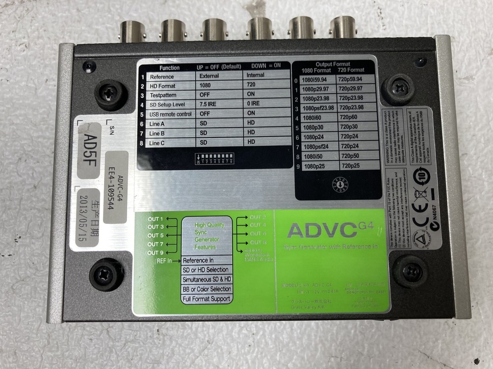 Grass Valley ADVC G4 Sync Generator No Power Supply