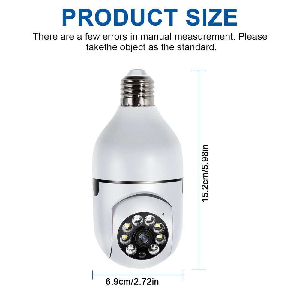 ✅Wireless 2.4G WiFi Security Camera System Smart Night Vision Cam 1080P