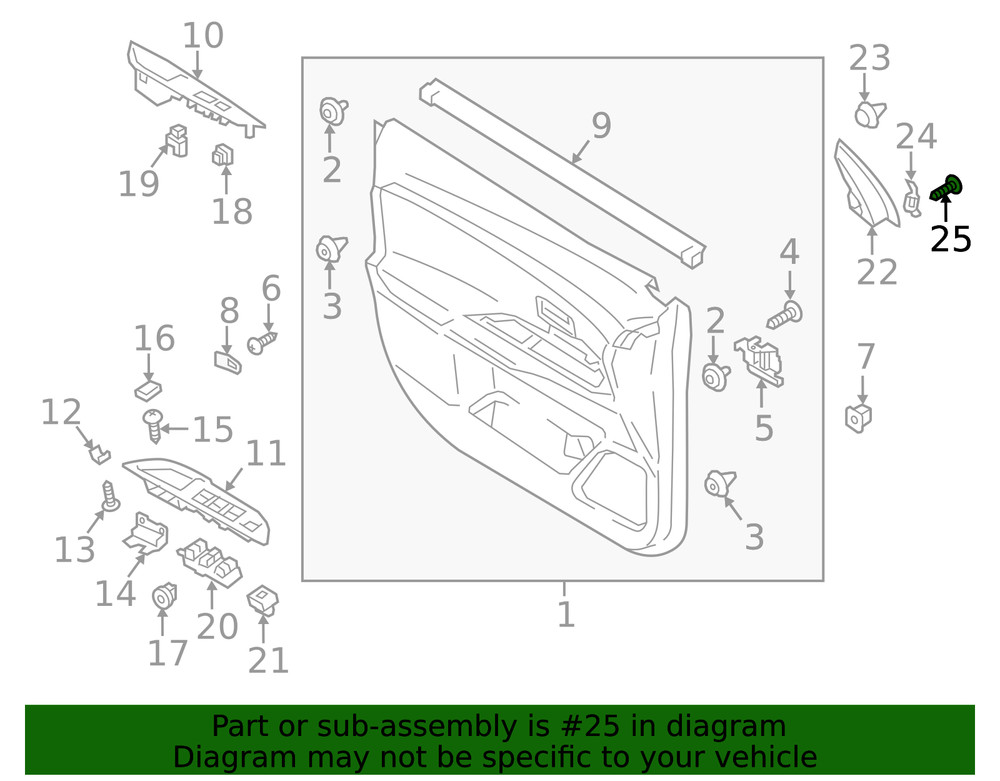 Genuine Mitsubishi Corner Trim Screw MF455017