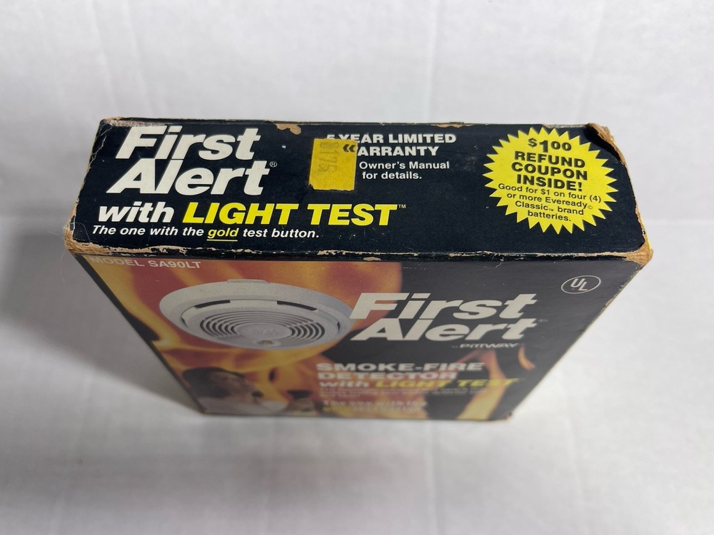 Pittway First Alert Smoke Fire Detector Sealed Box Model SA90LT