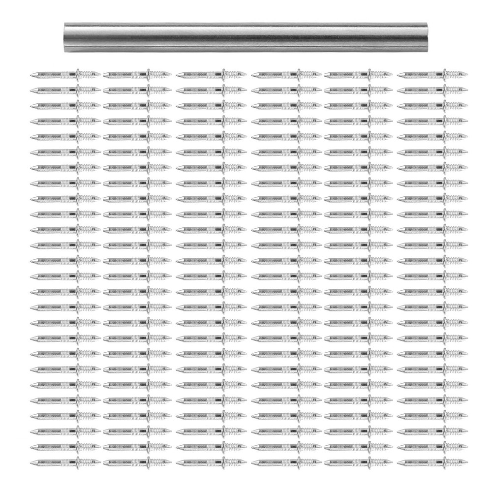100Pcs Double-Head Skirting Thread Seamless Installation Galvanized Metal Nail