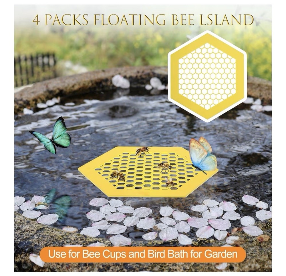 4 Pcs Floating Bee Watering Station