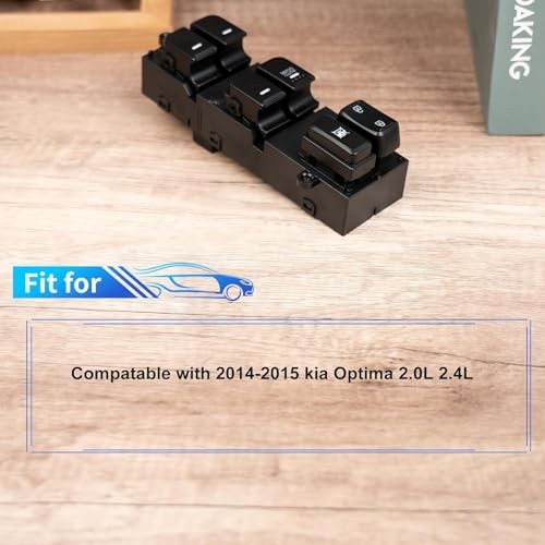 Upgrade Power Window Master Switch Left Driver Side 93570-2T500 for 2014-2015