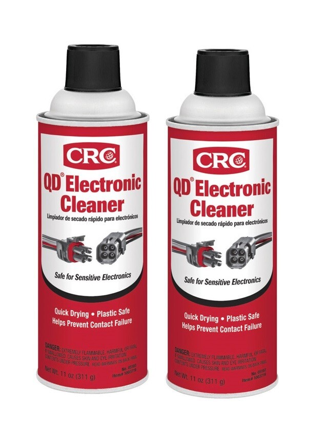 2 ~ CRC QD Electronic Cleaner Safe For Sensitive Electronics Quick Drying 11 oz