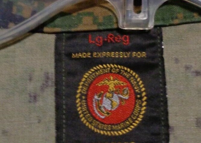 USMC MARPAT Uniform WOODLAND SET Combat Shirt Pant LARGE REGULAR ISSUED SET