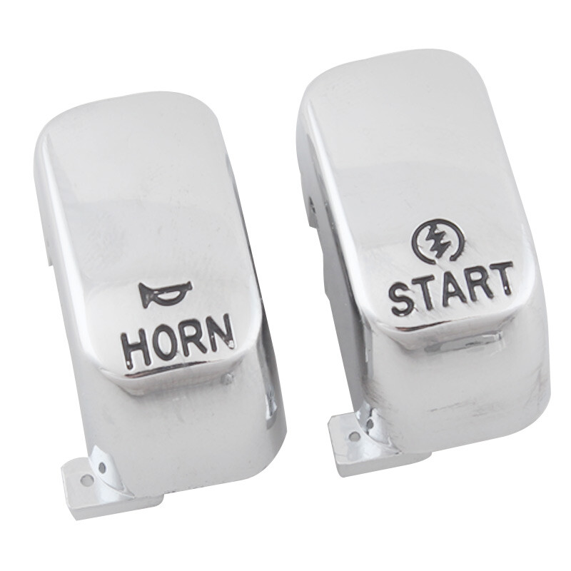 Chrome 6pcs Control Switch Housing Button Caps For Harley Sportster Dyna Softail
