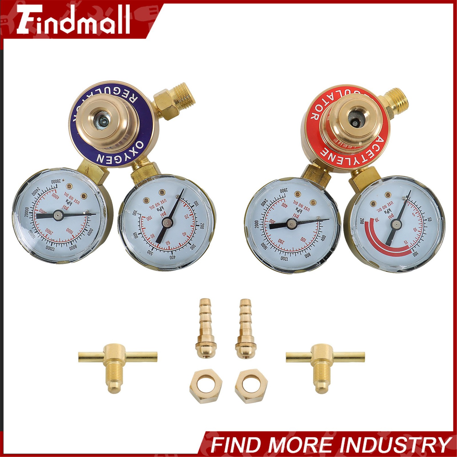 Oxygen Acetylene Gas Regulator Welding Cutting Torch Dual Gauge CGA540 CGA200