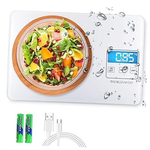 Precision Food Scale, 33lb Waterproof Rechargeable Digital Kitchen Scale,