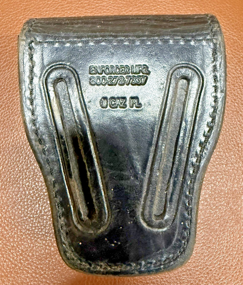 Handcuff Pouch, Black Leather, Law Enforcement