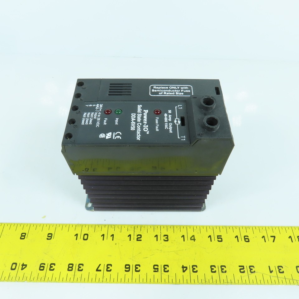 Power-IO DDA-6V50 50 Amp Solid State Contactor 48-660VAC Out 4-28VDC Input