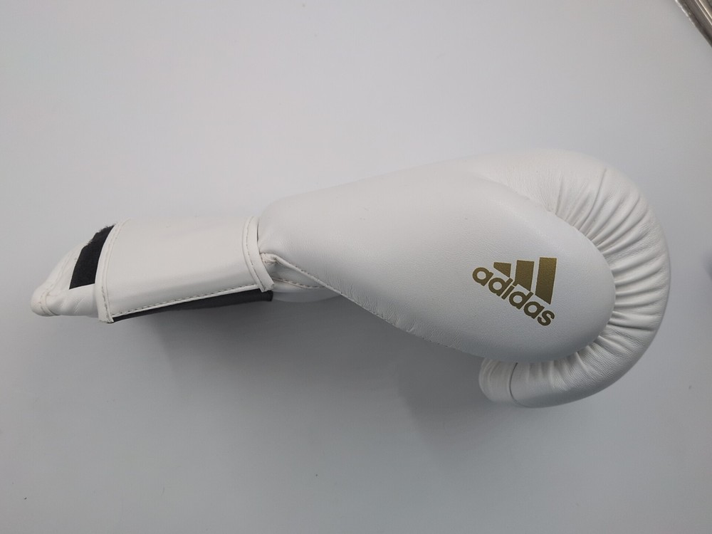 Adidas Boxing Gloves White with Black Strap