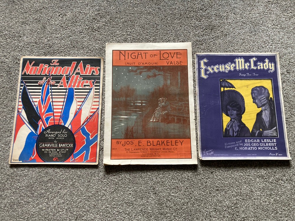 Vintage Sheet Music X3