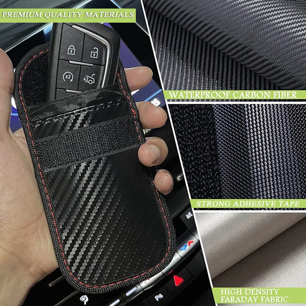Faraday Box With 2 Pack Faraday Pouch Key Fob Protector Keyless Entry Car IXCH