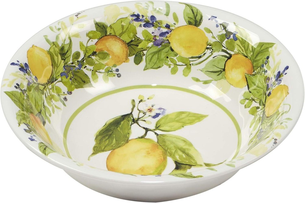 Certified International Lemon Zest 12 pc Melamine Dinnerware Set, Multicolor