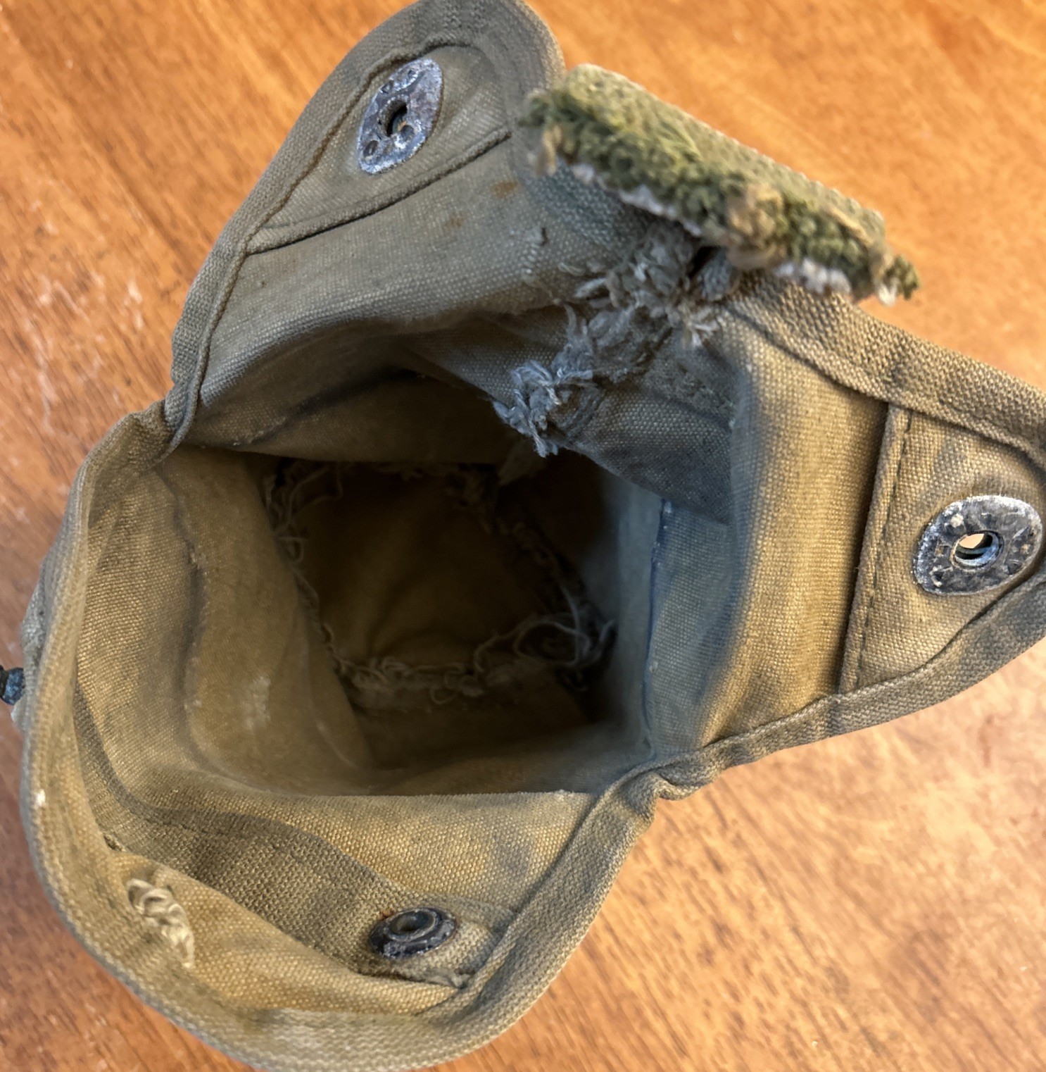 Original WWII USMC Marine Corps 2nd Pattern CANTEEN COVER Missing Belt Hook