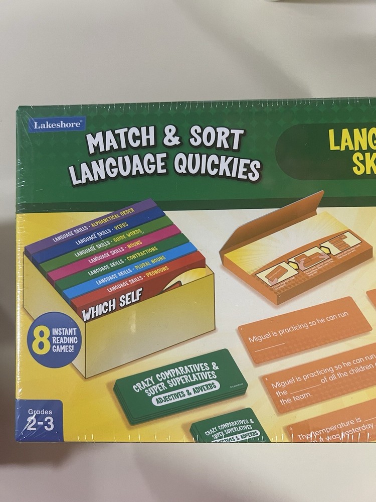 Lakeshore Match & Sort Language Quickies - Gr. 2-3 - Complete Set New