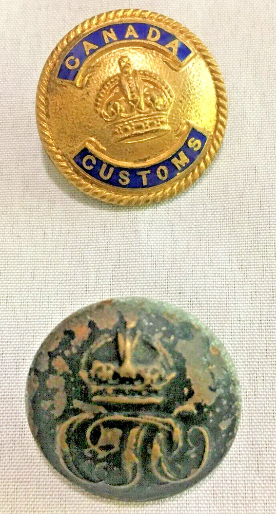 Customs Uniform Shank Button &Post Office Uniform Shank Button Canadian Buttons