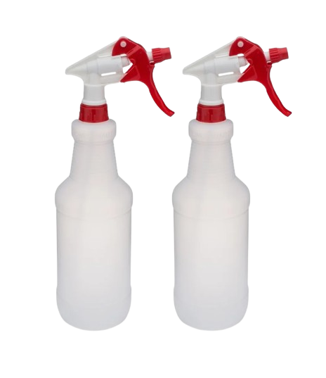 ASCOT TH97032 2 HEAVY DUTY EMPTY PLASTIC TRIGGER SPRAY BOTTLES 32OZ