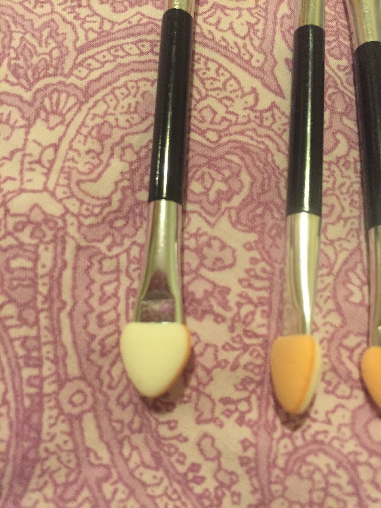 New 10 Pc Eye Shadow Soft Tipped Double Side Applicators, Long Handle -3"