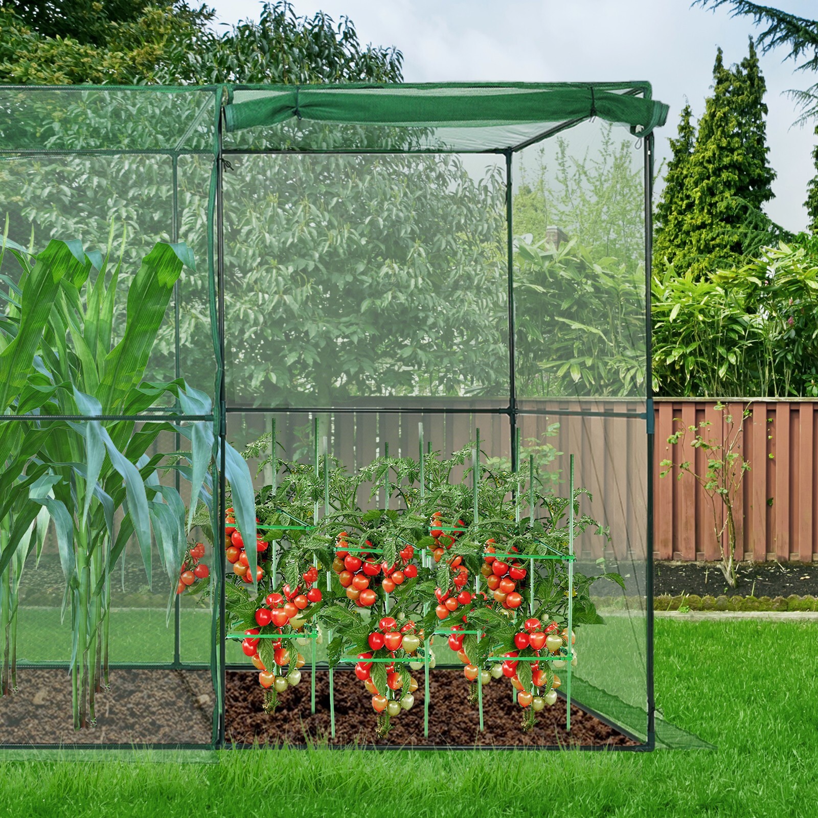 Aoodor 12x4x6ft. Walk-in Crop Cage Plant Protection Tent For Insects Squirrel
