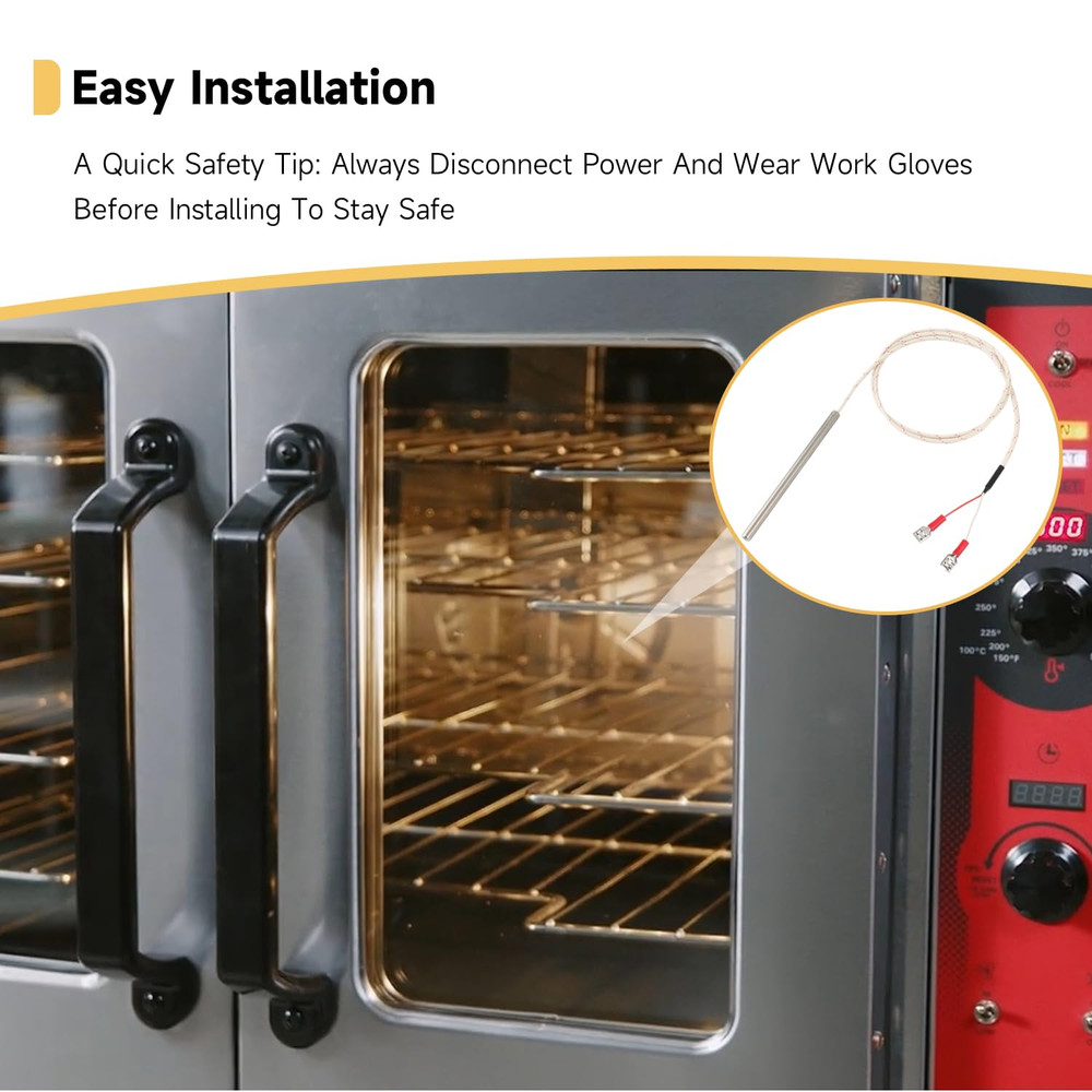 Temperature Sensor Probe Oven Temperature Probe Compatible with Vulcan Hart Repl