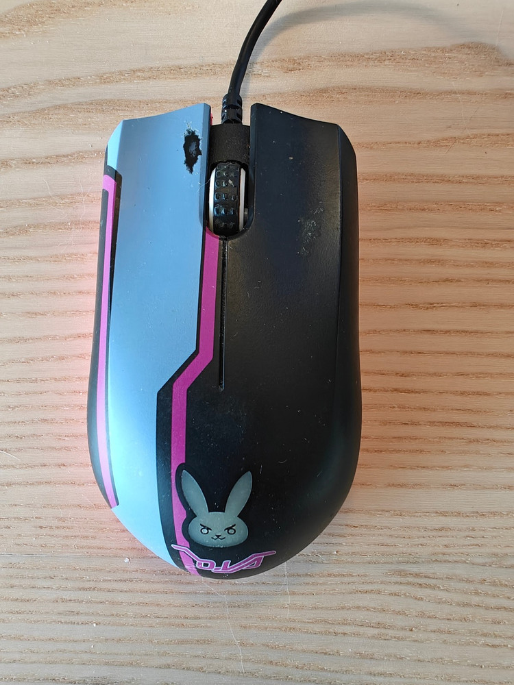 Used Razer D.Va Overwatch MEKA Headset + Mouse + Mouse pad