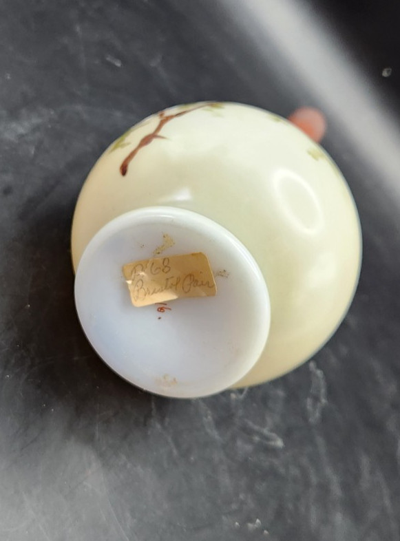 Meiji KutaniWare 10.5" Sake Bottle Red Floral