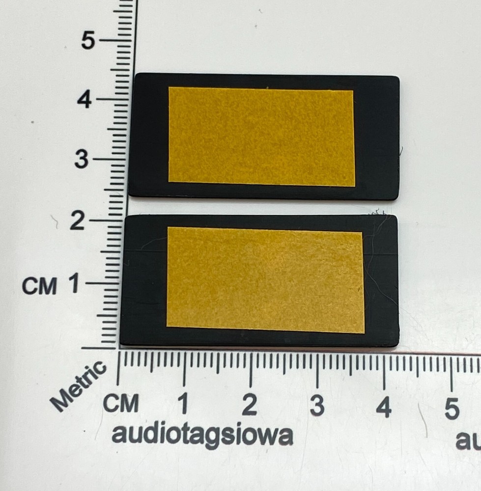 Phase Technology Speaker Badge Custom Gold Incised Laminated Acrylic Pair