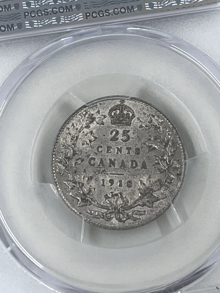 1918 25C PCGS Au55 Canada