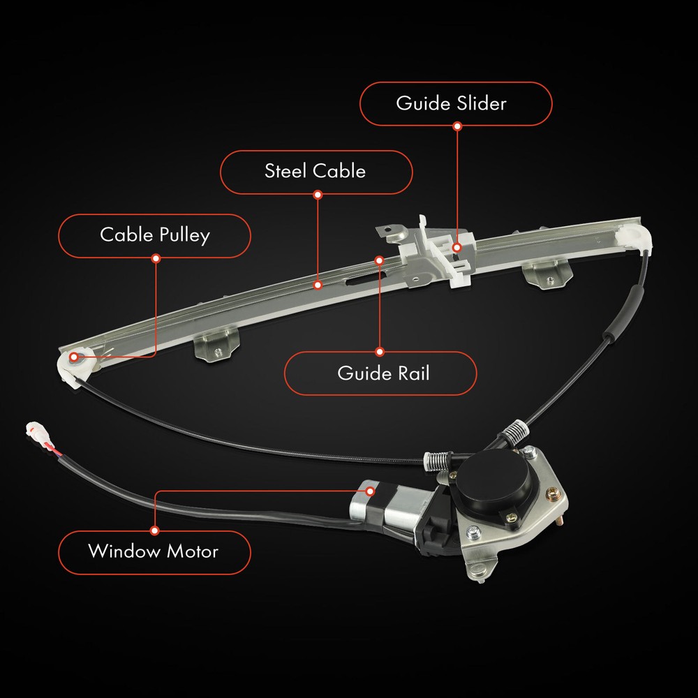 Power Window Regulator with Motor for Chevrolet Tracker 99-04 Suzuki Front Left