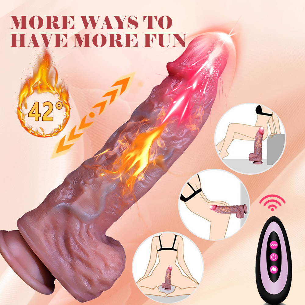 Telescopic Realistic Thrusting Dildo-Vibrator Sex-Toy for-Women-Remote Control