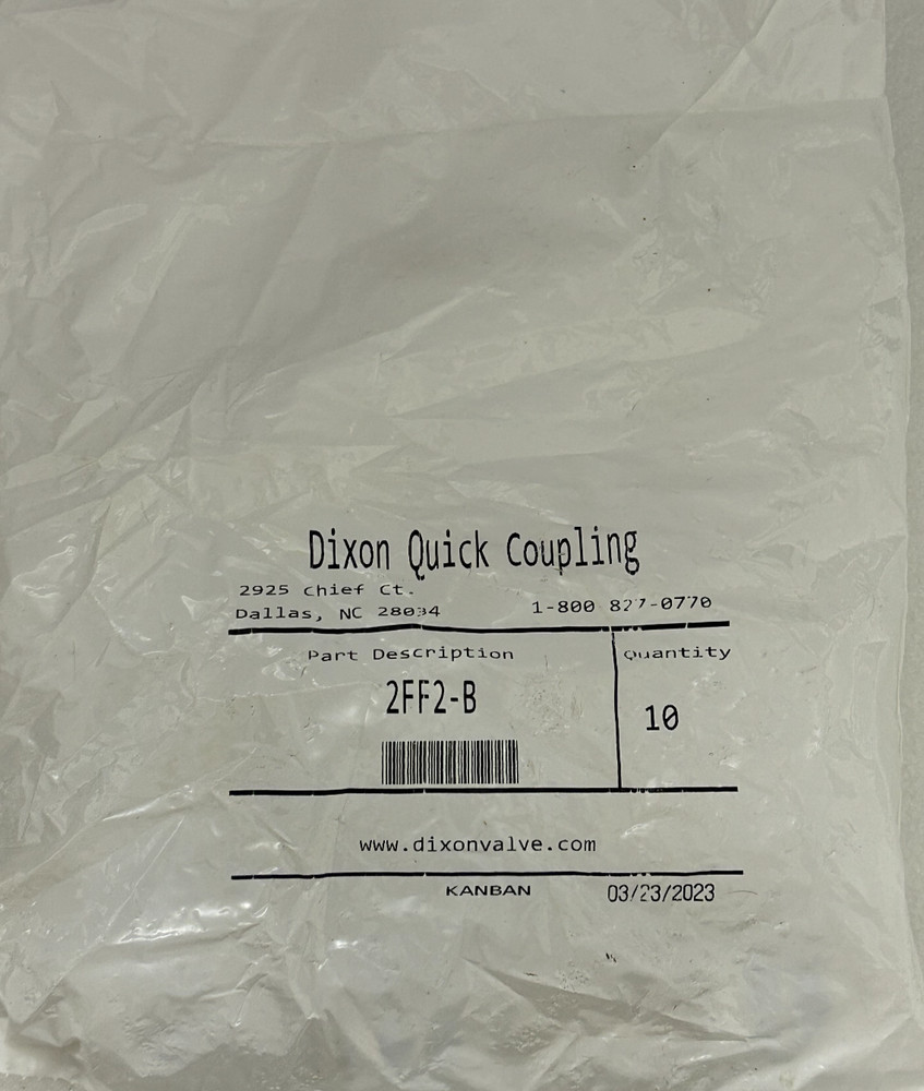 DIXON Quick Coupling 2FF2-B - 10PCS
