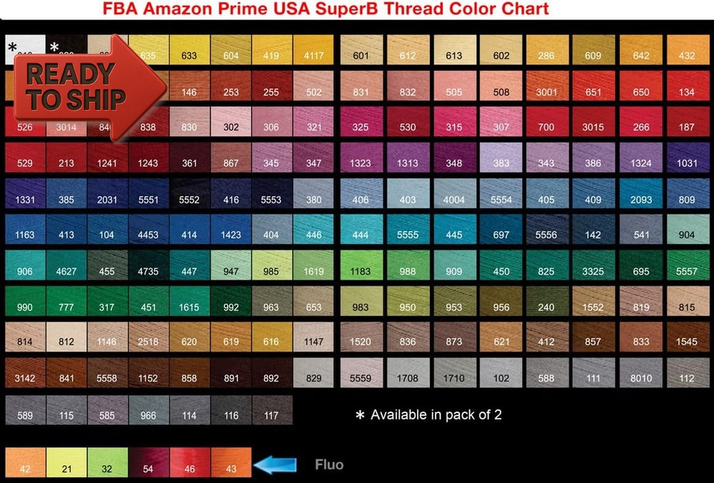 Super B Polyester Embroidery Thread, 40Wt Large Spool 5000M, Embroidery Thread