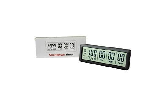 Digital 999 Days Countdown Clock Timer Magnetic Backing for Vacation White