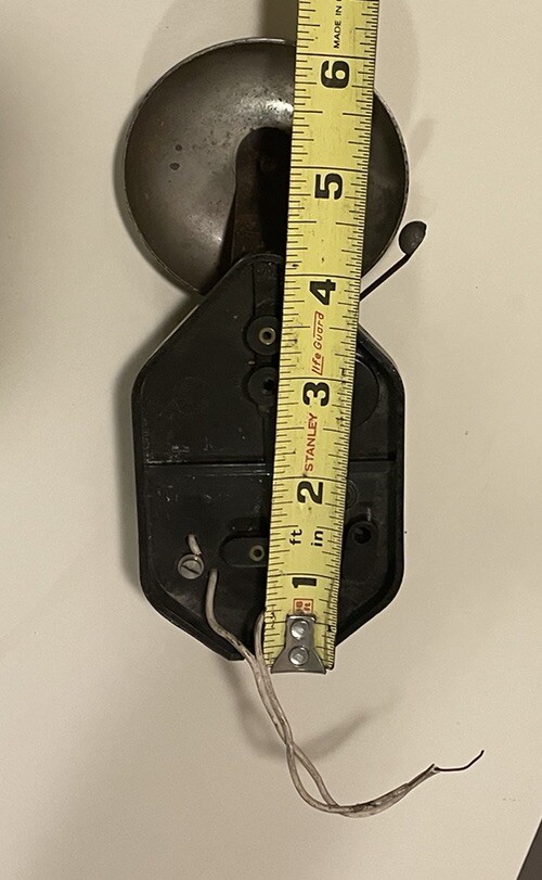 6213 Antique German Workshop Bell Bakelite Chrome Signed