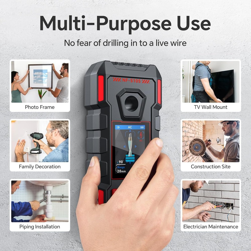 Wall detector, rechargeable wall scanner, equipped with upgraded smart chip