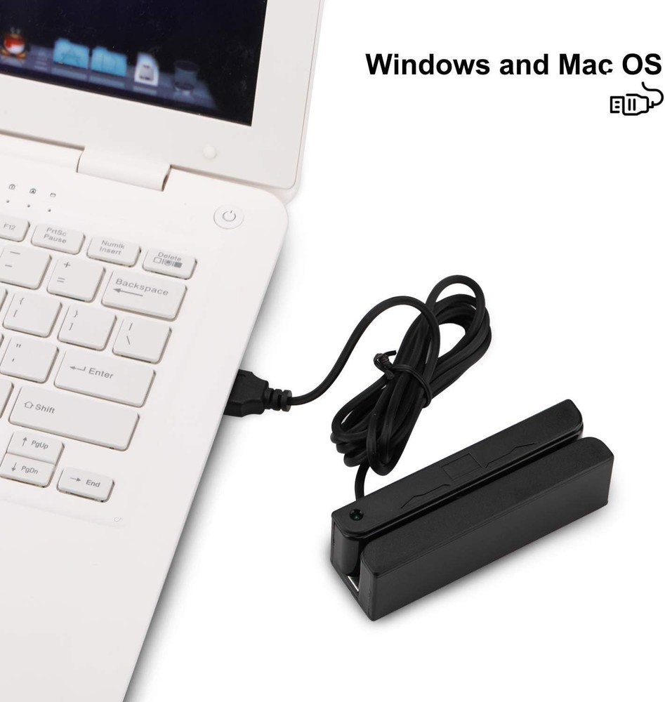 Versatile 3-Track USB Credit Card Reader - Windows & Mac Compatible Solution