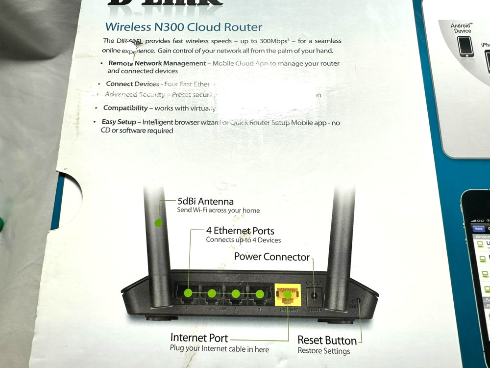 👍D-Link Wireless N300 Cloud Router High Speed Maximum Range Wi-Fi LOW PRICE