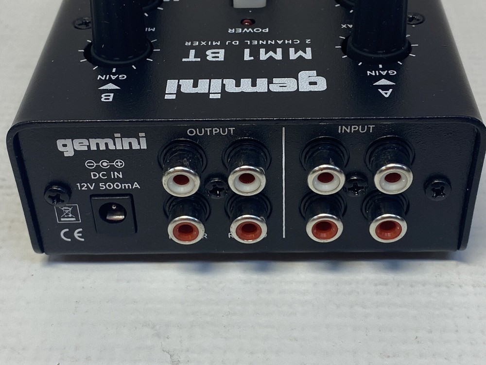 Gemini MM1BT 2-Channel DJ Mixer with Bluetooth