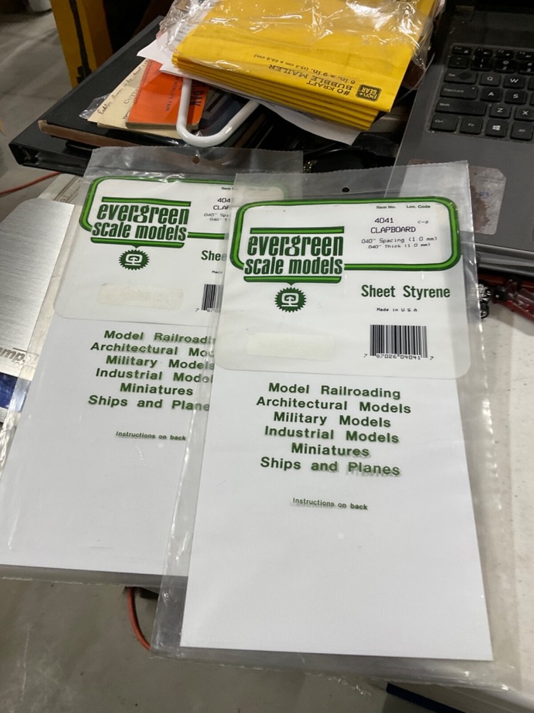 (2) Evergreen Scale Models Clapboard .040" Spacing [EVG4041]
