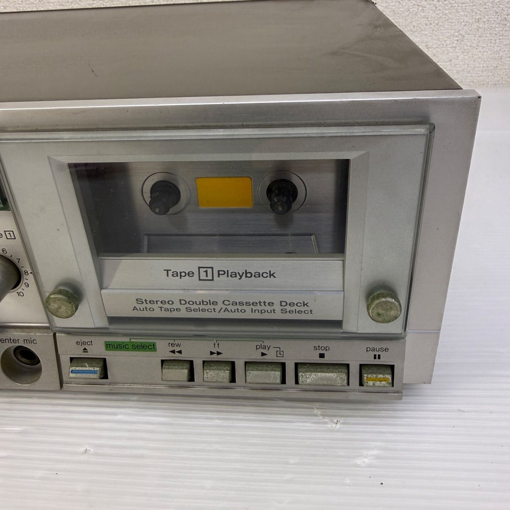 Technics M202 Double Cassette Deck Playback FF REW Tested