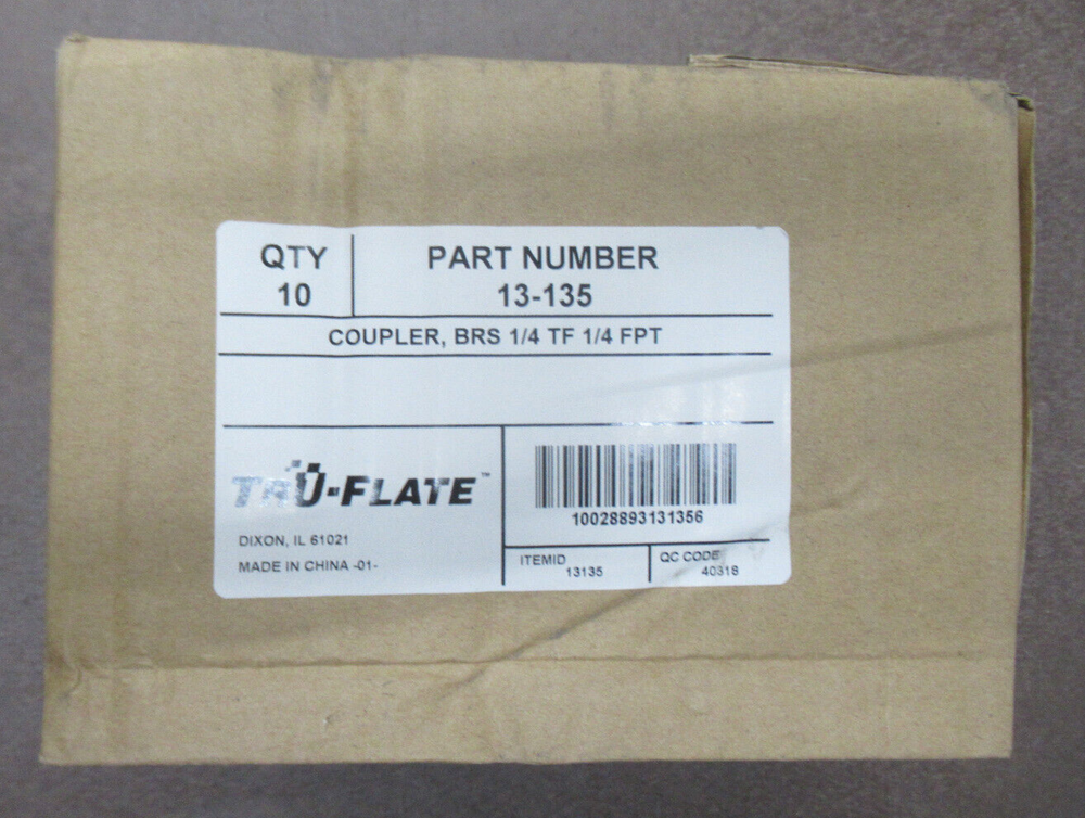 TRU-FLATE 13-135 COUPLER 10ct