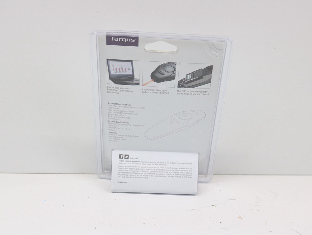 Targus AMP16US Wireless USB Presenter with Laser Pointer