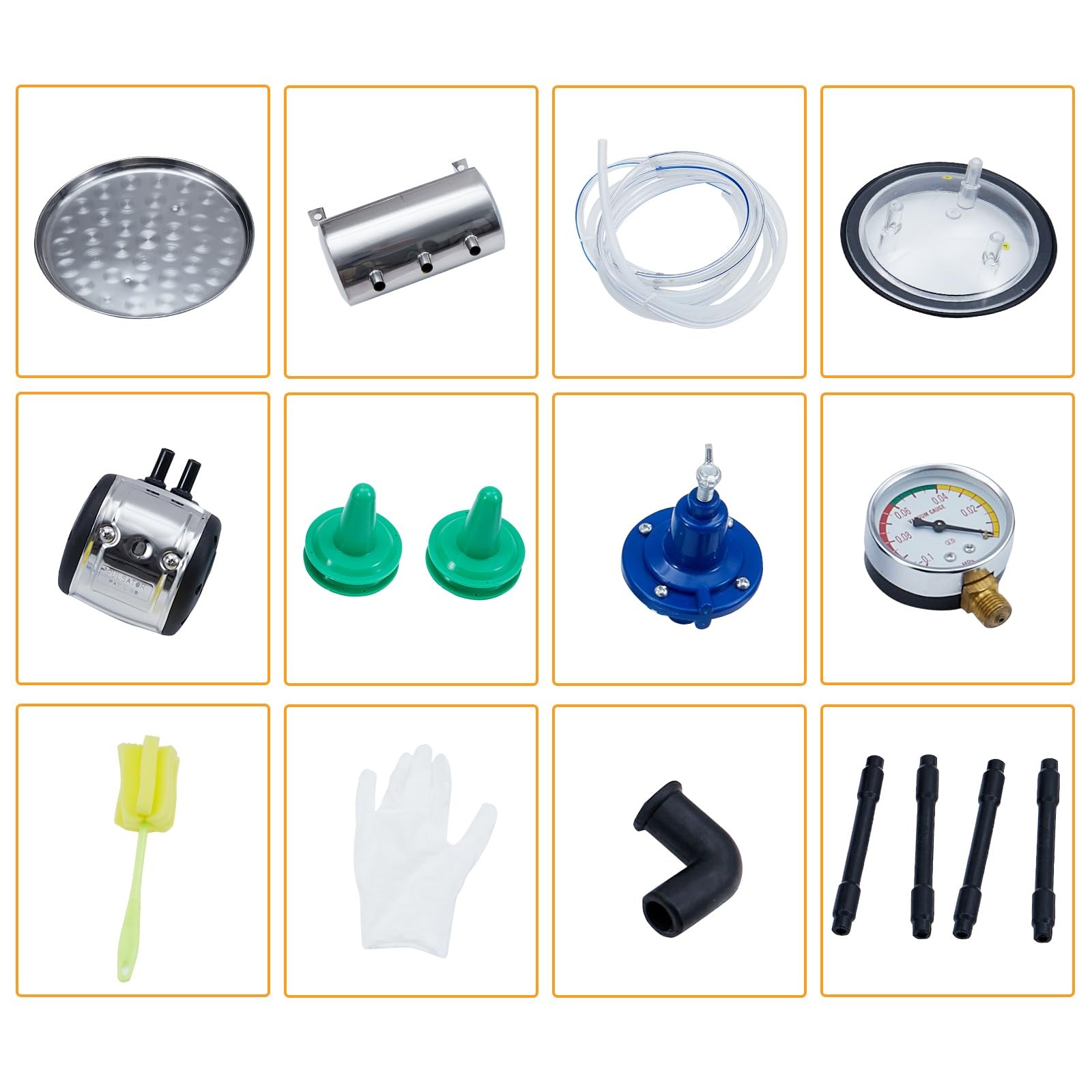 Portable Electric Milking Machine for Cows & Goats W/25L Bucket,Adjustable Press