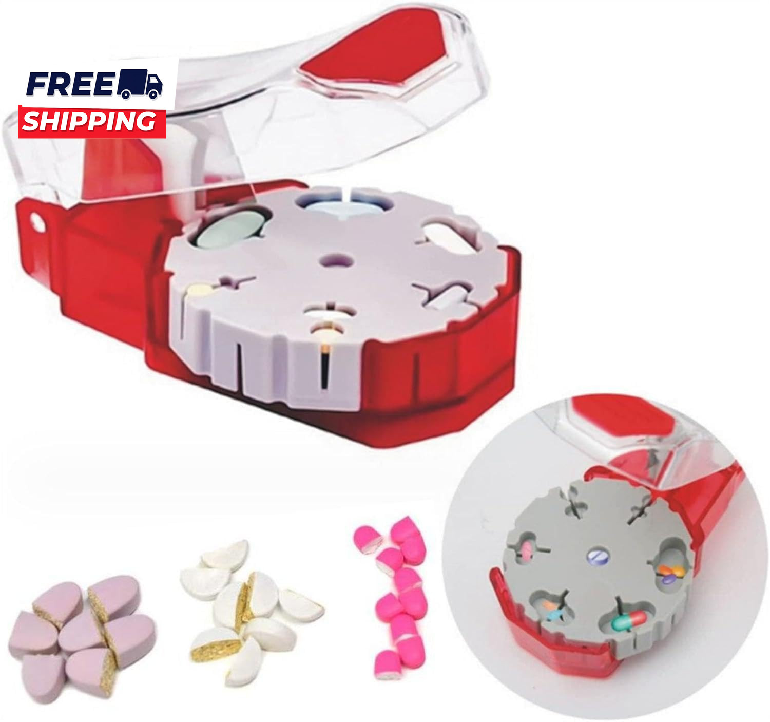 Perfect Pill Cutter Pill Splitters for Small/Large Pills Cuts up to 14 Different