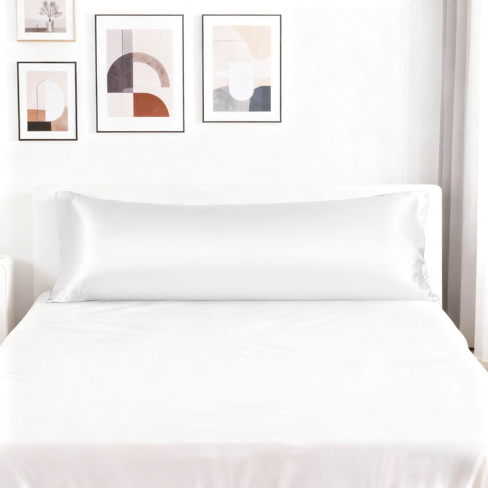 Super Soft Silky Satin Body Pillowcase, All Colors, 20x54 Inch Long Pillow Cover